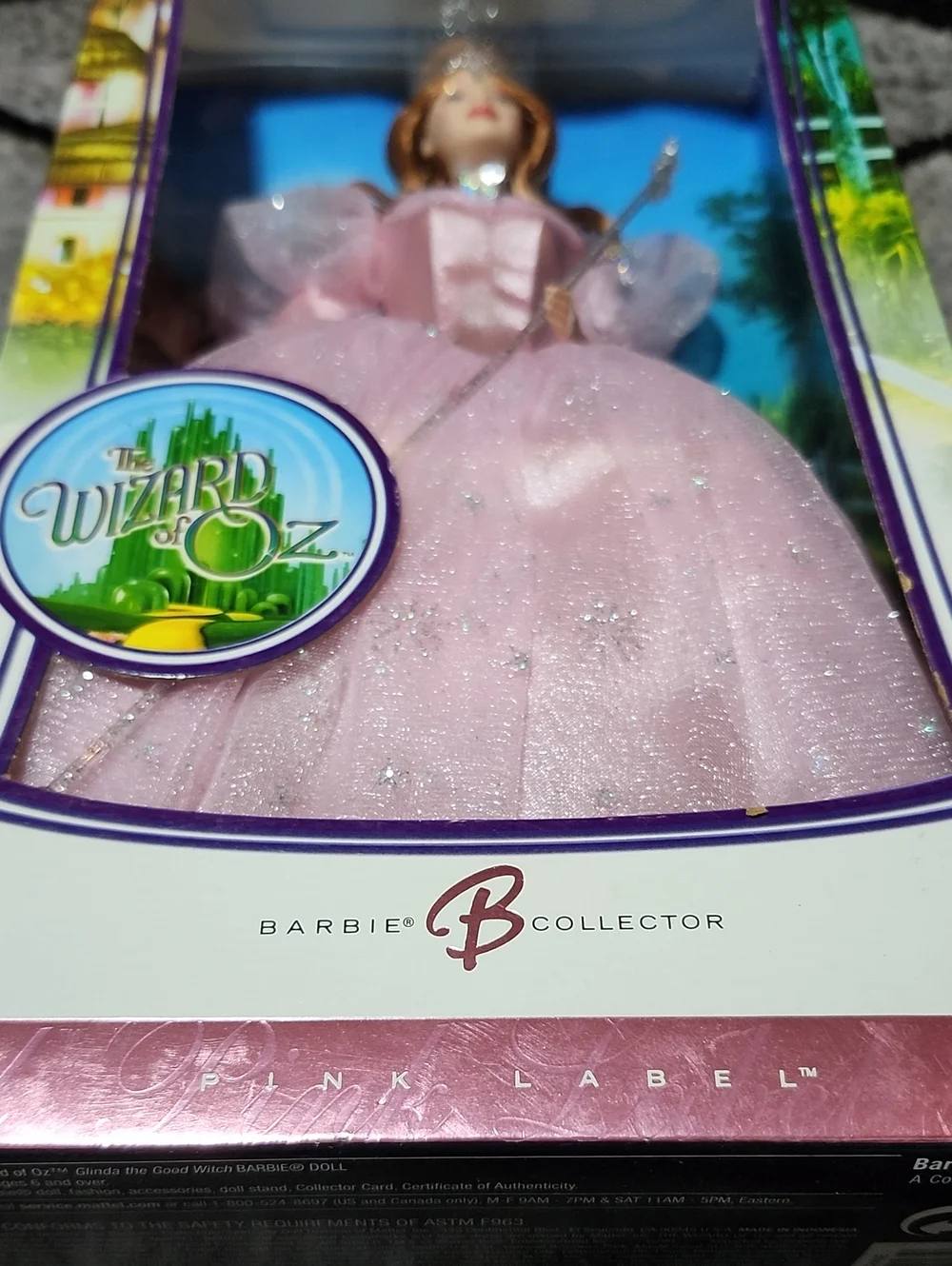 2006 MATTEL BARBIE COLLECTOR WIZARD OF OZ GLINDA THE GOOD WITCH PINK LABEL